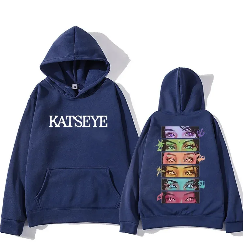 Koreaanse meisjesgroep KATSEYE grafische hoodie heren dames manga stijl vintage mode streetwear fleece sweatshirts met lange mouwen