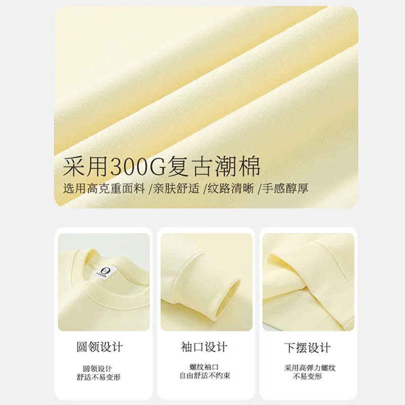 

Vintage Trend Cotton Crew Neck Sweatshirt Workwear Custom Printed Corporate Building Uniform Restaurant Long Sleeve Wo