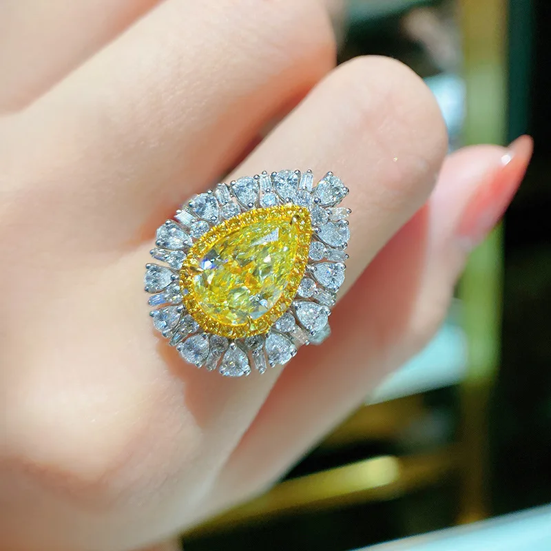 

Роскошные серьги из стерлингового серебра 925 пробы с искусственным топазом для женщин Свадебные ювелирные изделия оптом