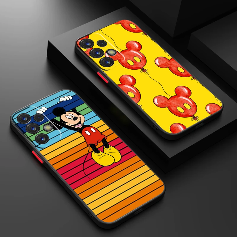 

Disney Mickey Anime Fashion Frosted Translucent For Samsung Note 20 A35 A03 A54 A31 A22 A34 A14 A24 A04 A55 5G Soft Phone Case