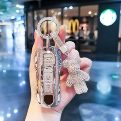 Suitable for Porsche keycase, Panamera Cayenne Macan 718 911 Taycan keycover keyshell keychain shell buckle