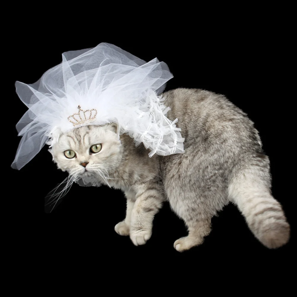 

Cat Wedding Dress Premium Material Lace Veil Bridal Sash Pet Supplies Bridesmaid Spring Summer Dog Coat Cats Dogs Elegant Design
