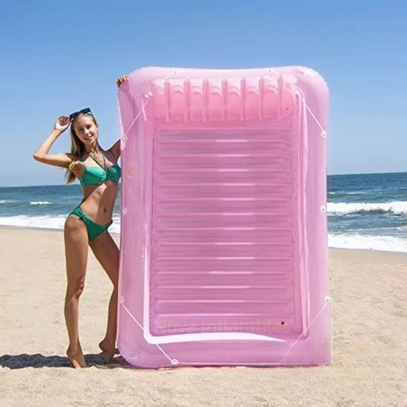 Inflatable Pool Lounger Raft Float For Adults Adjustable Recliner Frame For Outdoor Swimming Pool Water Relax Time