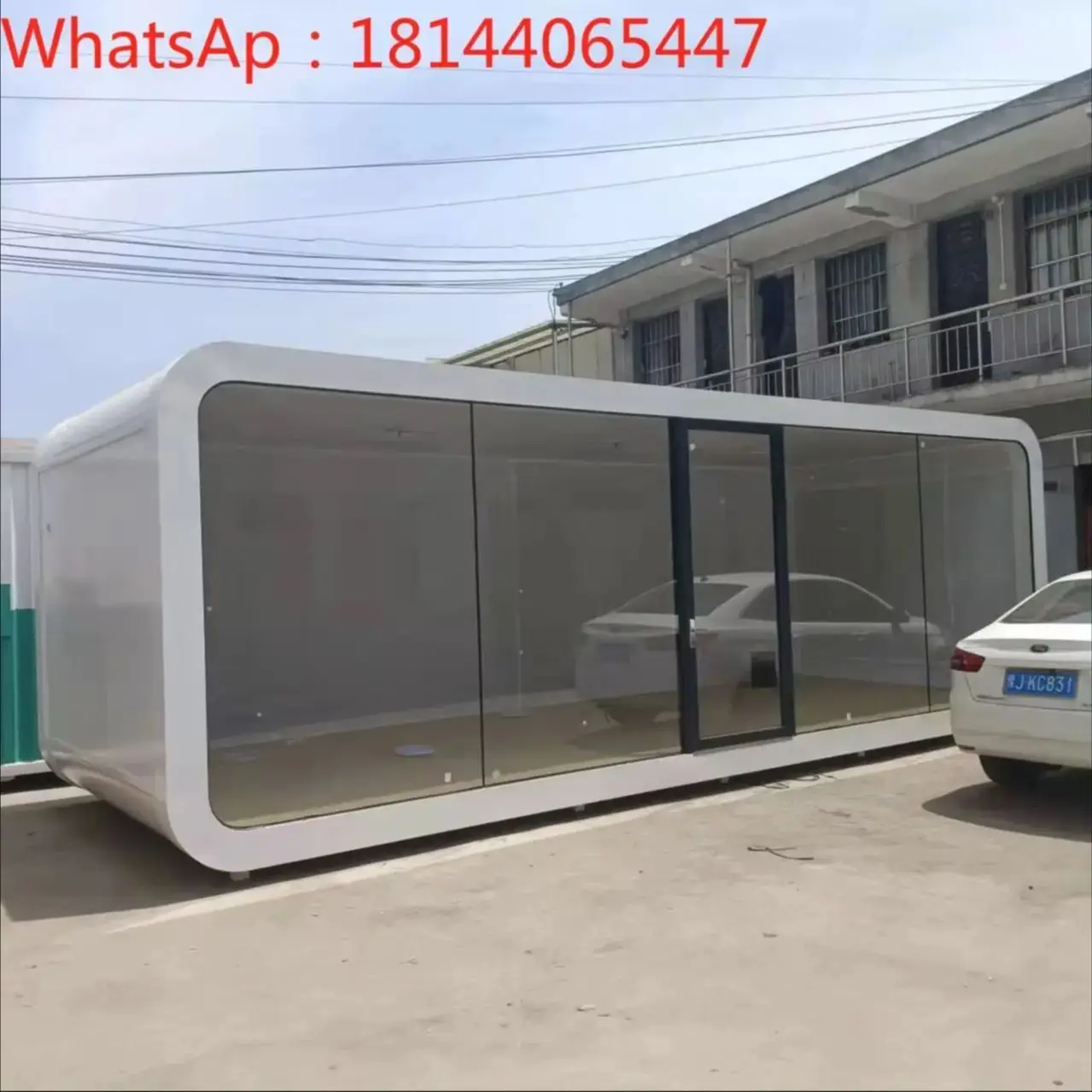 Customized space capsule activity room boarding hotel star apple warehouse glass container outdoor booth