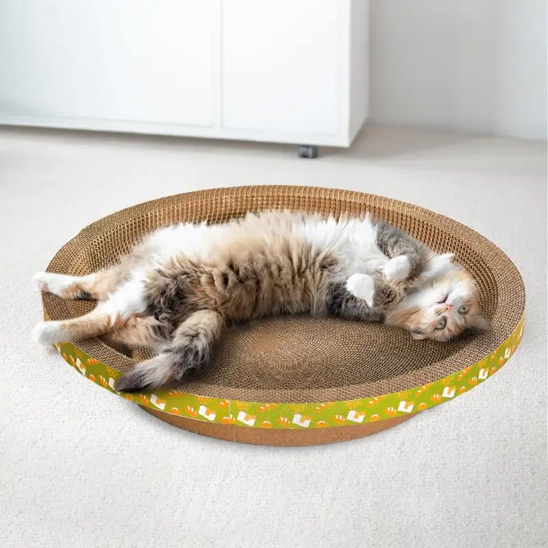 Cardboard Cat Scratcher Durable Bowl-shaped High-Density Cat Scratch Pad For Indoor Cats Indoor Cat Furniture Scratch Post