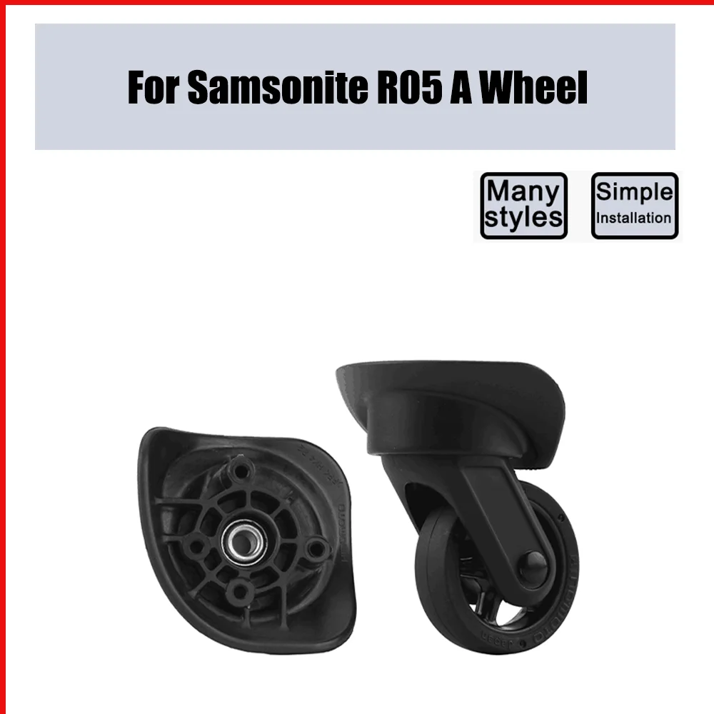 

For Samsonite R05 A/B Trolley Case Wheel Pulley Sliding Casters Universal Wheel Luggage Wheel Silent Smooth Wear-resistant Black