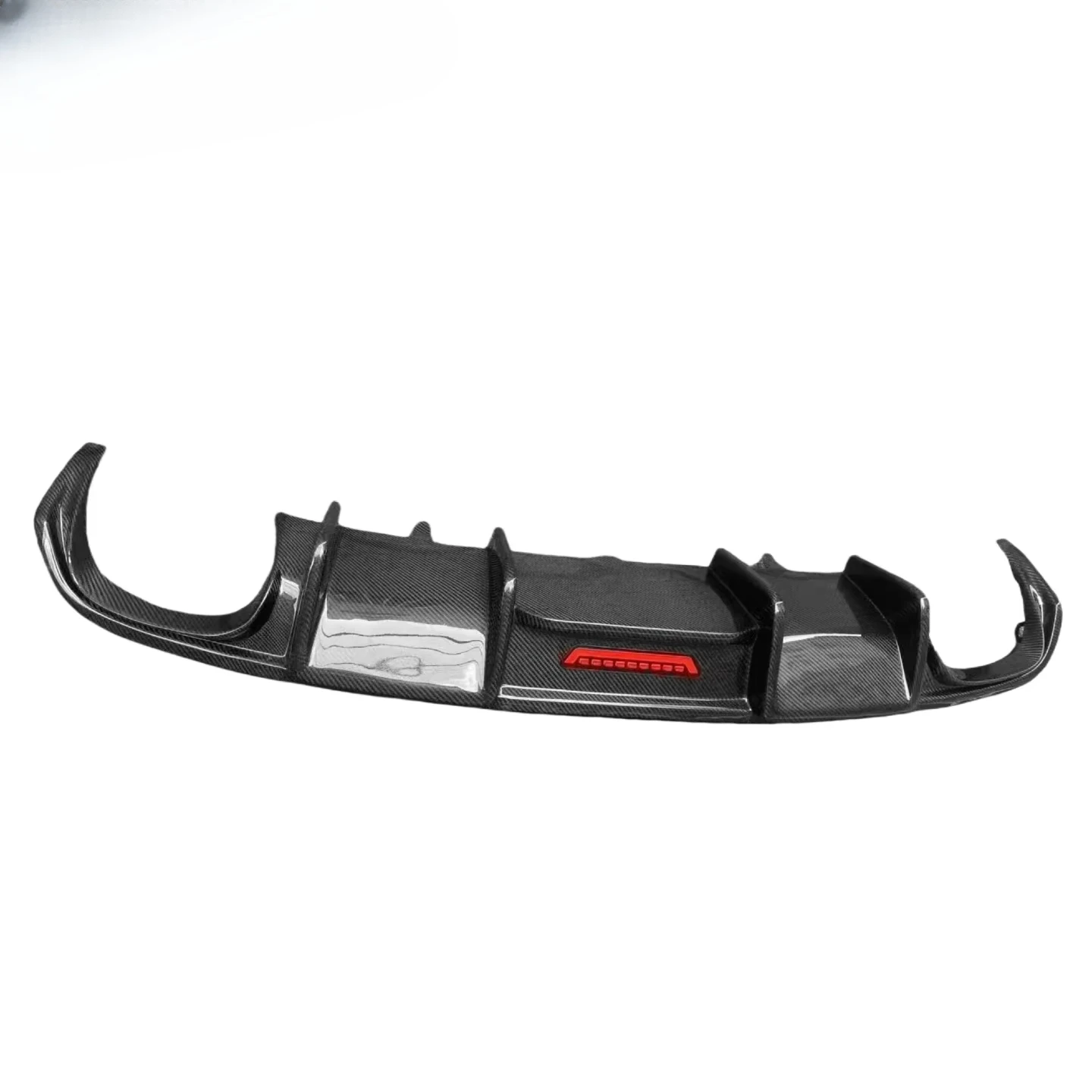 

Спойлер на задний бампер для S6 A6 Sport, 2012-2015, из настоящего карбона, в стиле KB, с LED-подсветкой и диффузором