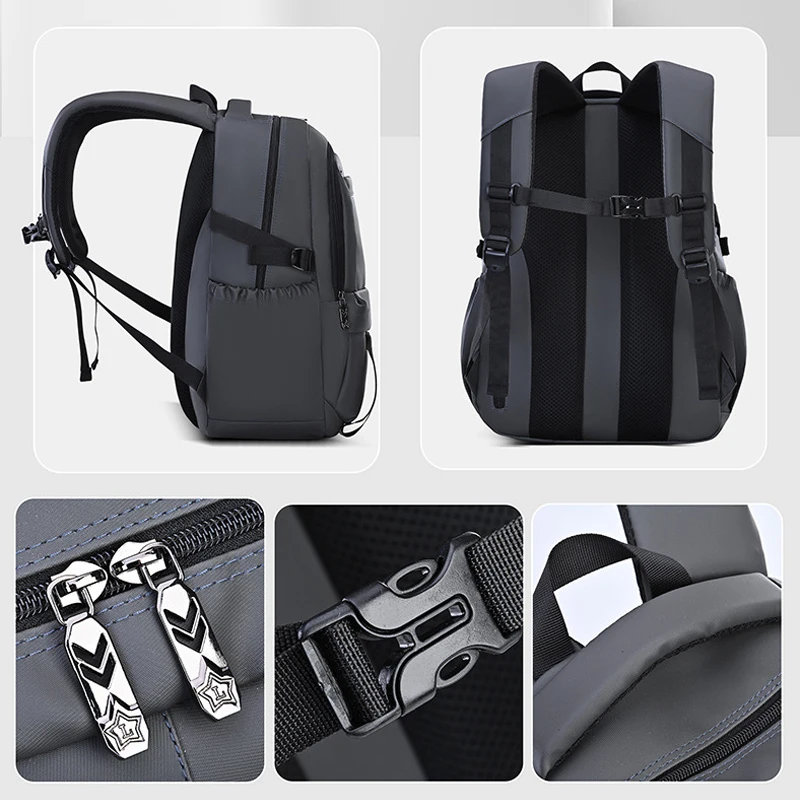 Back to School Black primary school student backpack Outdoor leisure travel bag junior high school students book bag
