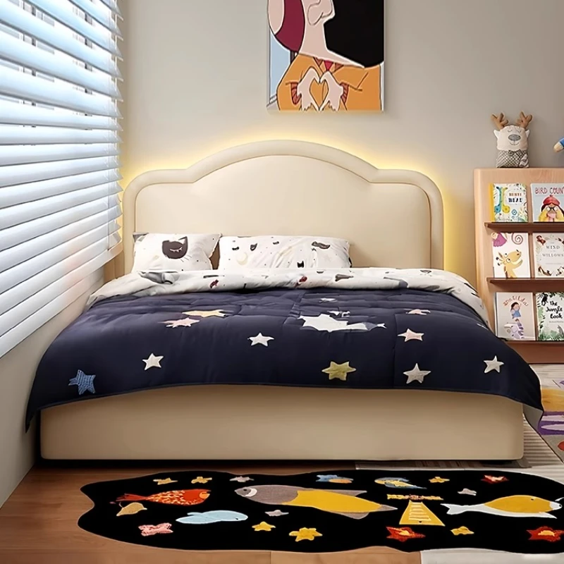 Manijas Mesitas de noche Camas de salón únicas y elegantes Camas modernas Princesa Camas de almacenamiento para niños Accesorios para el hogar matrimoniales