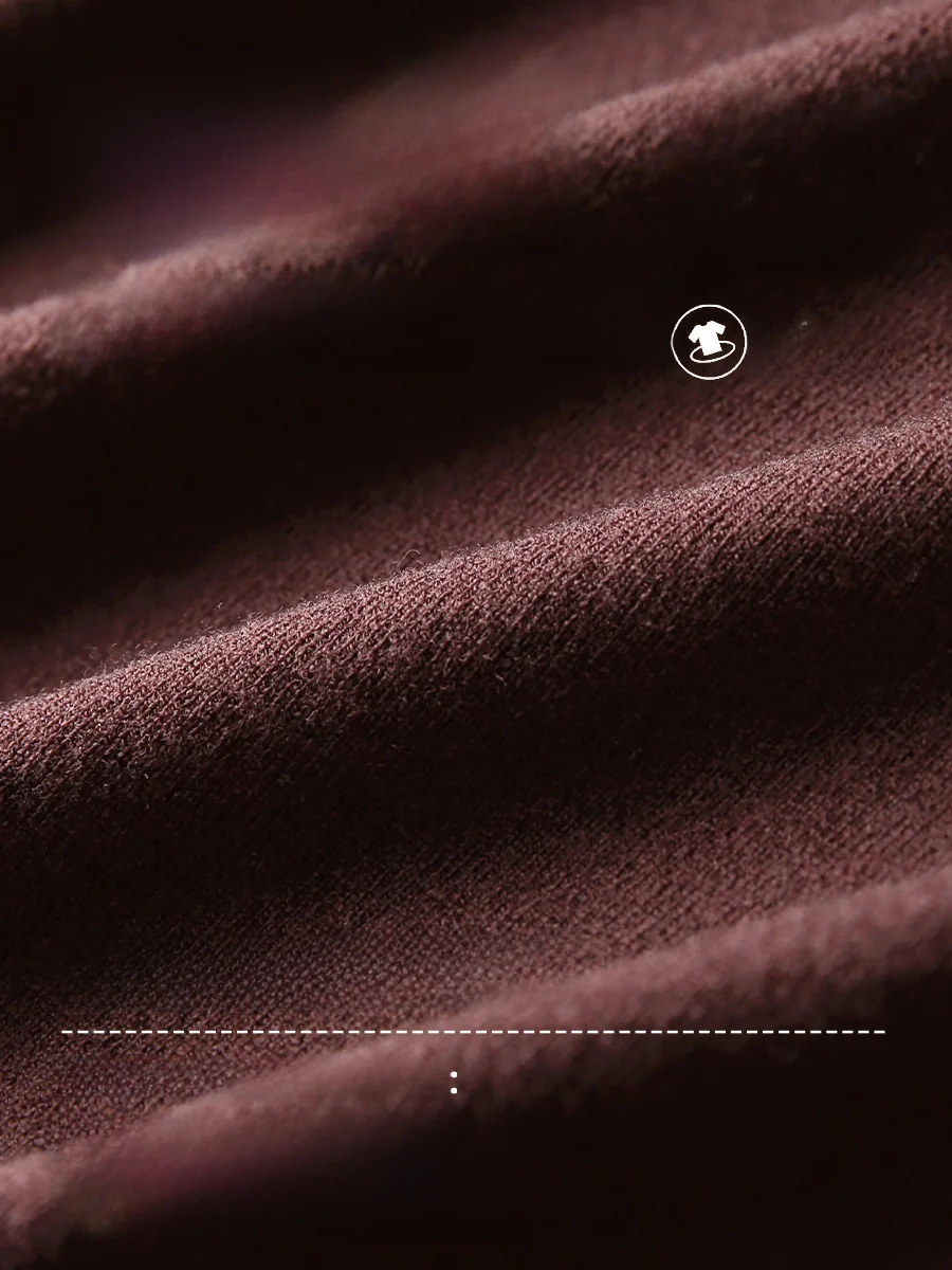 High-End Men's Wool Sweater Thiened round Ne f Sve Busin Sle Winter Warm Knitted Top Pure Color Casual Wear