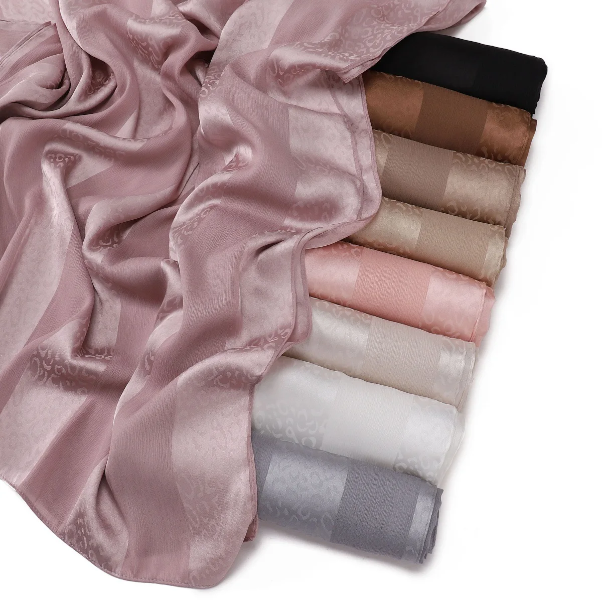 Elegante Muslimische Hijab Frauen Böhmischen Weichen Satin Islam Ramadan Hijabs Foulard Femme Schal Wrap Schal Kopftuch Bufanda Stirnband