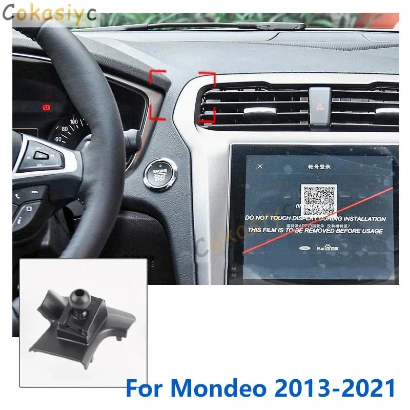 For Ford Mondeo MK5 MK4 Car Phone Holder GPS Supporting Fixed Bracket Air Outlet Base Accessories 2007-2022 17mm Special Mounts - view 3