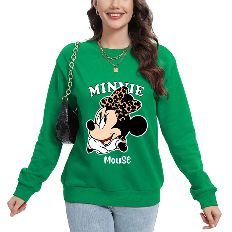 Girl Clothing New Y2k Hoodies Trendy Womens Sweatshirts Disney Mickey Mouse Print Pullover Long Sleeve Tops Fall Clothes 2025