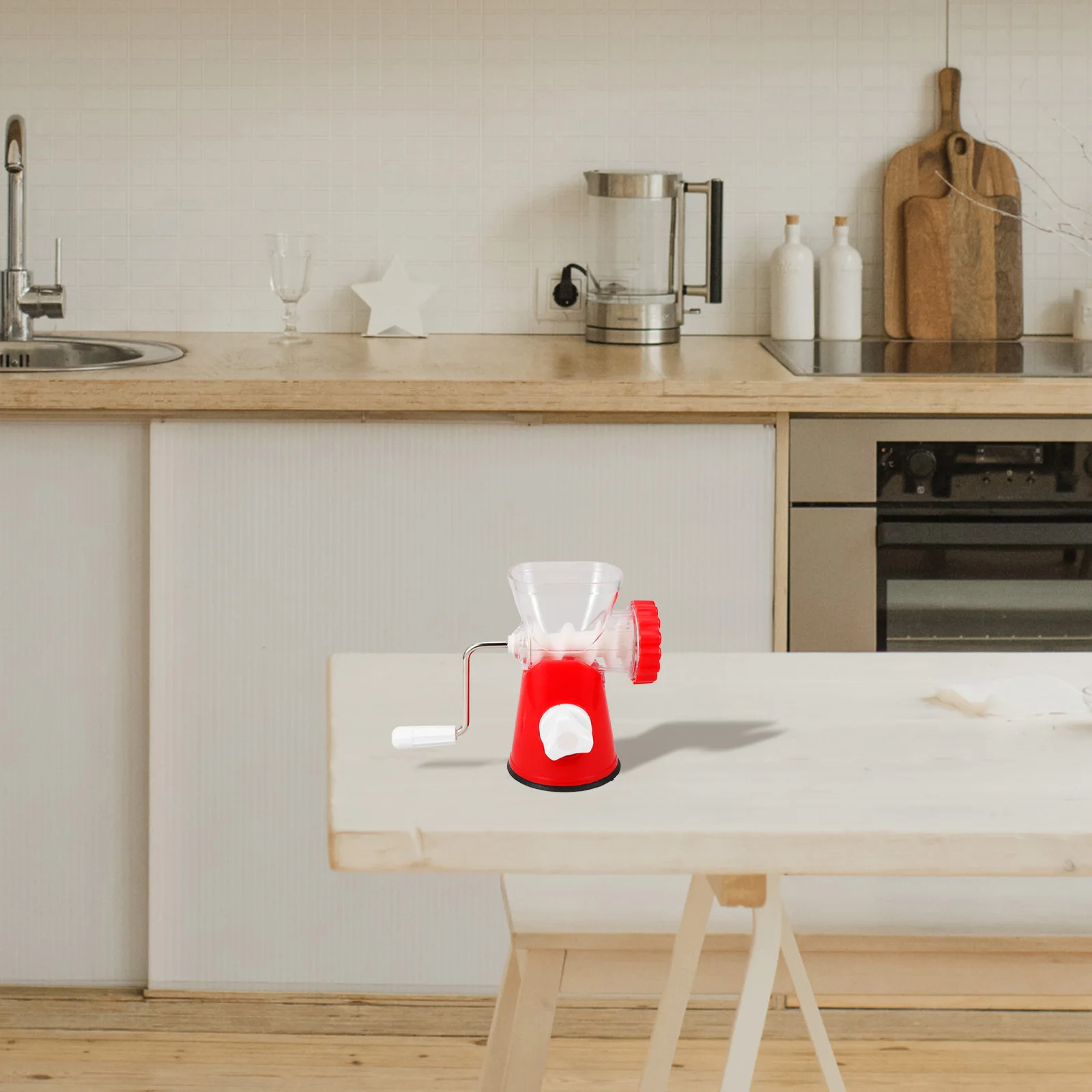 

Manual Meat Grinder Multipurpose Meat Mincer Plastic Metal Two Blade Machine for Sausage Hamburger Butcher Restaurant Home Use