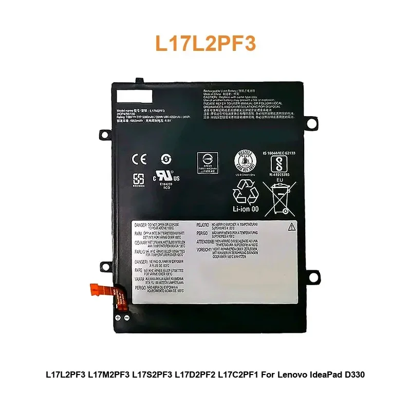 L17L2PF3 Laptop Battery For L17L2PF3 L17M2PF3 L17S2PF3 L17D2PF2 L17C2PF1 For Lenovo IdeaPad D330 D330-10IGL D330-10IGM 4950mAh
