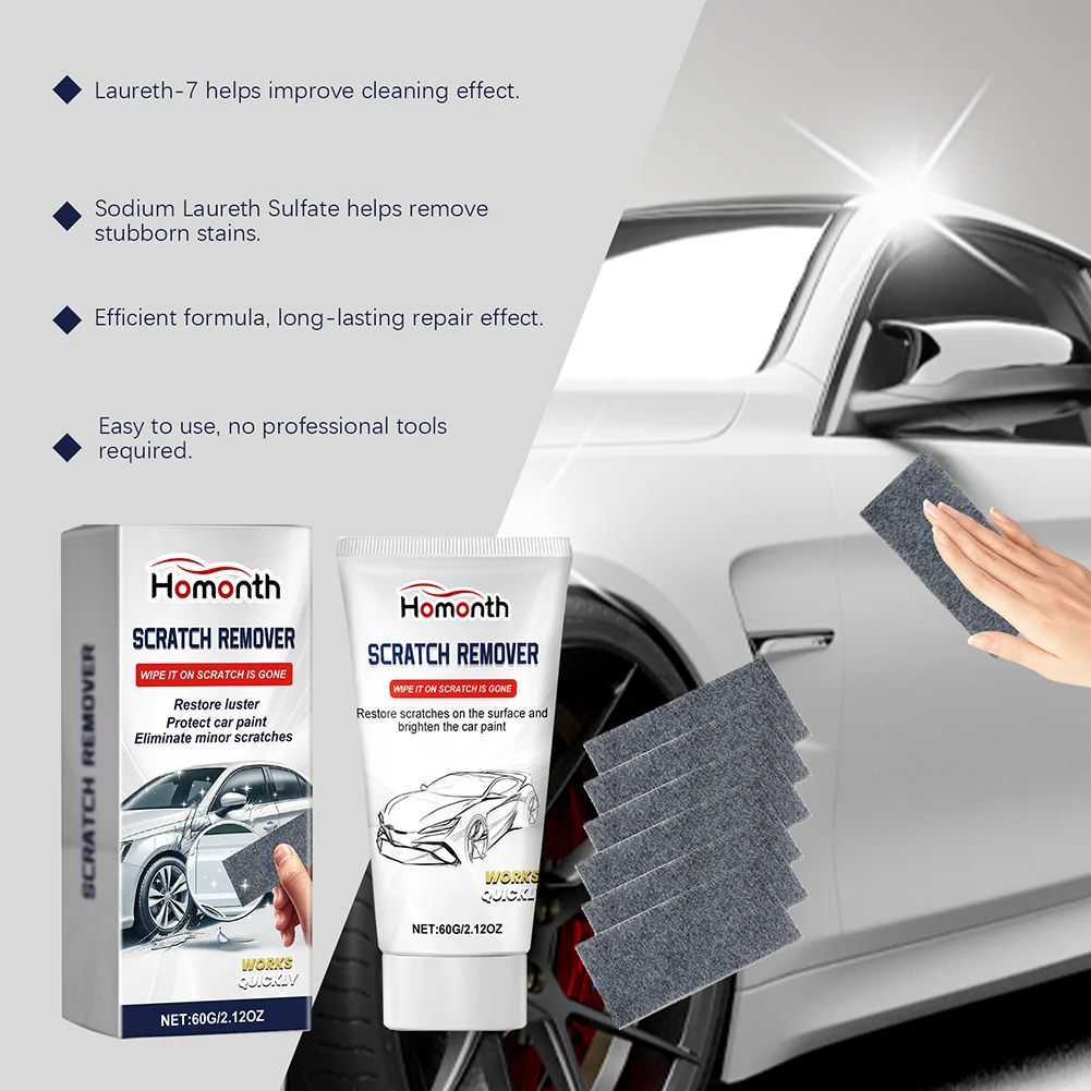 Car Scratch Repair Cream With Nano-Sparkle Cloth Auto Body Paint Surfaces Repair Kit Car Supplies