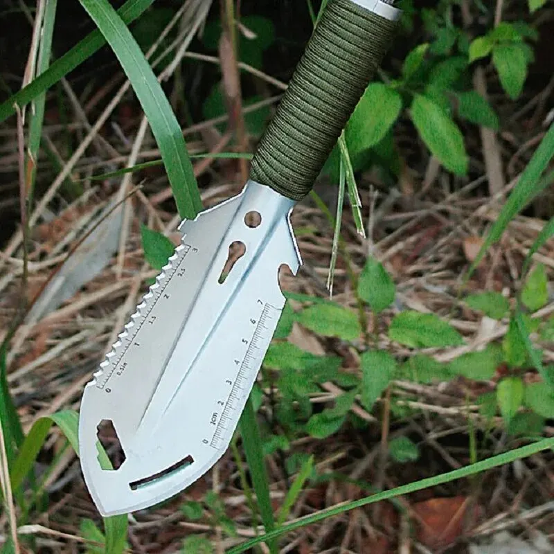 Camping Portable Engineer Shovel, Field Survival Tools, Outdoor Stainless Steel Multi-functional Small Tactical Hand Shovel image 4