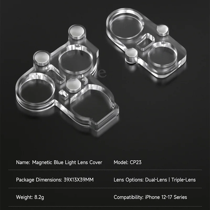 

MECHANIC CP23 Magnetic Blue Light Lens Cover Protector for iPhone 12-16 Series Lens Anti Scratch Shatterproof Protection