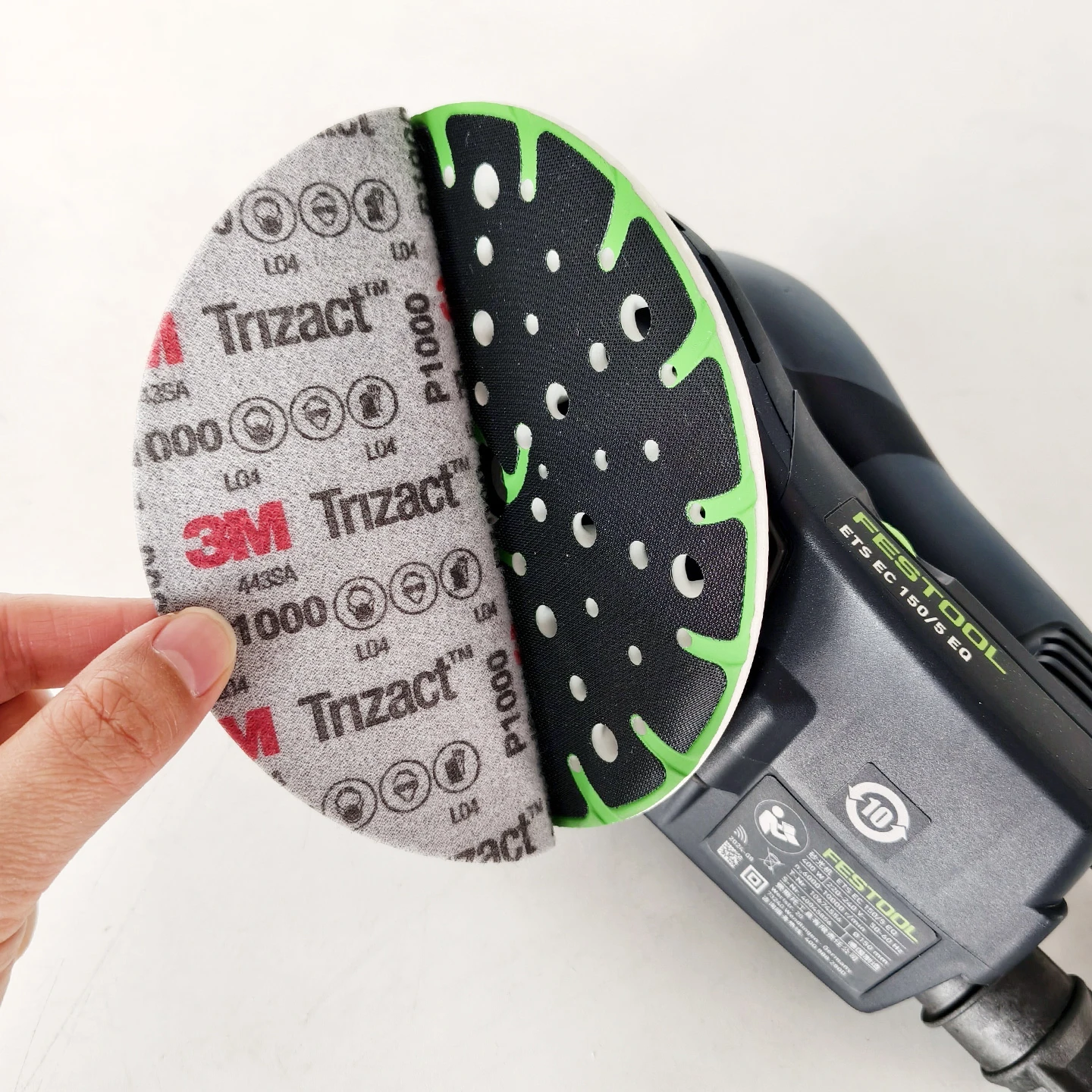 3M 02090 الهرم 6 بوصة الإسفنج الصنفرة 152 مللي متر 1000 حصى 4 مللي متر سميكة مناسبة لصنفرة السيارات وتلميع الخشب #5