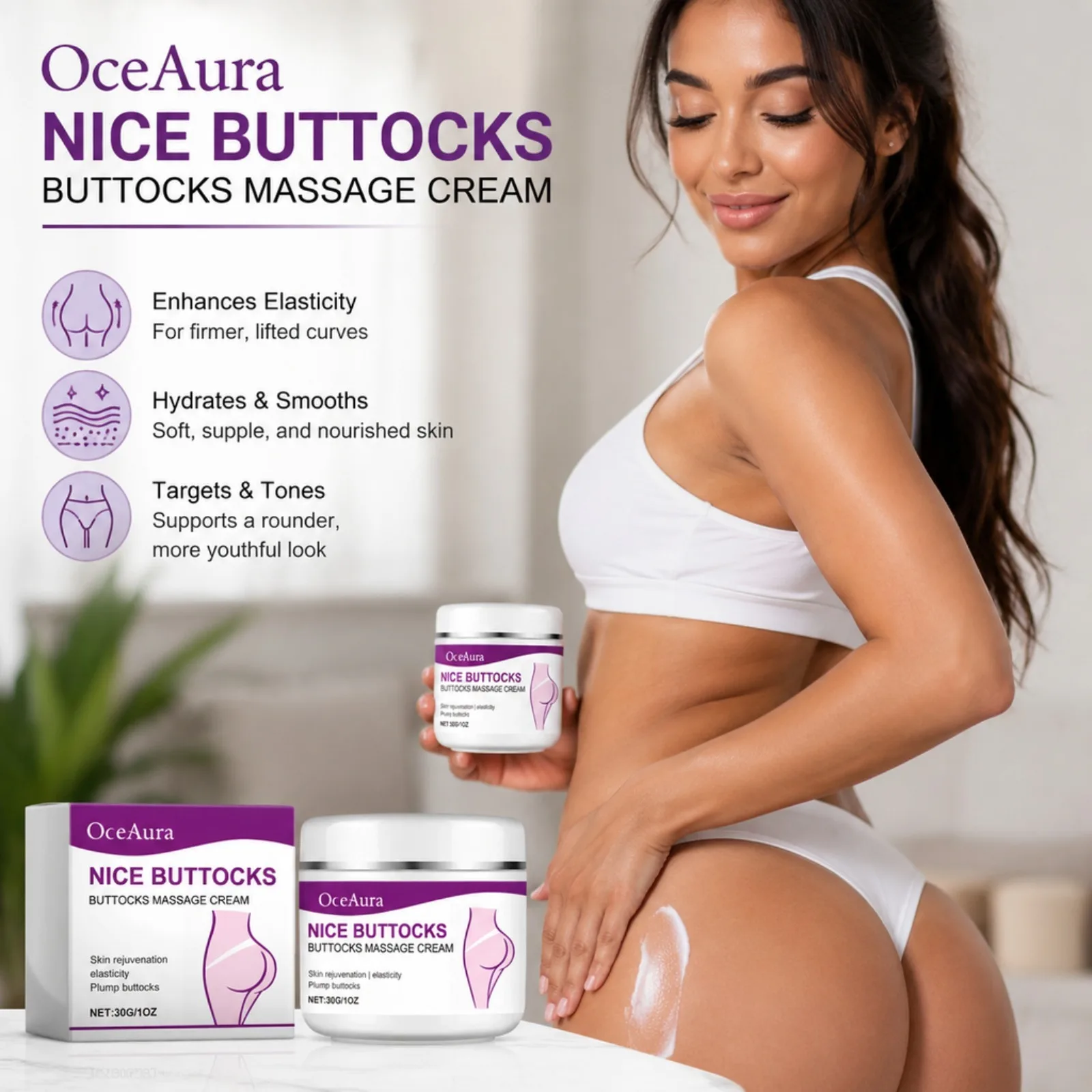 Hip Massage Cream Butt Lift up Big Ass Prevent Sag Buttock Enlargement Cream Daily Hip Skin Care Home Massage