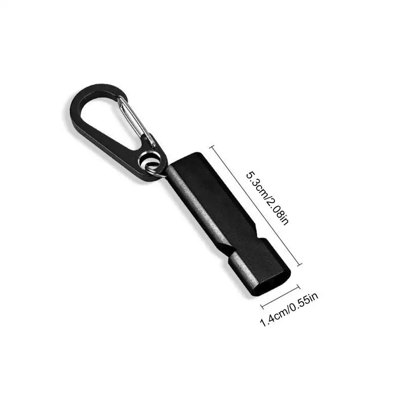 Loud Crisp Sound Whistle Double Tube Metal Survival Whistle Outdoor Safety Whistle Portable Camping Whistle For Camping Hiking