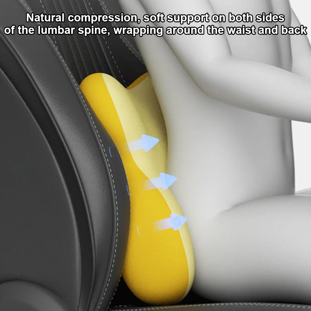 Soft Lumbar Support Pillow for Driving Seat Memory Foam Lumbar Pillow Lower Back Pain Relief Lumbar Support Cushion for Car Seat