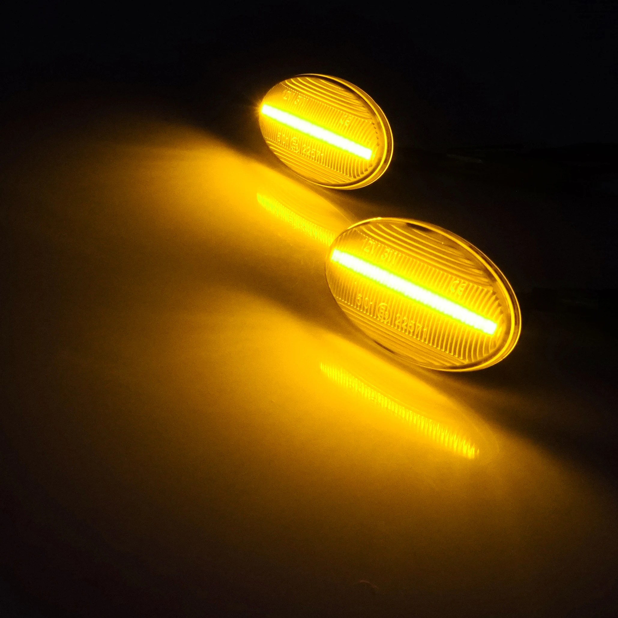 2x الأصفر LED الجانب مؤشر ماركر ضوء بدوره مصباح إشارة مع عدسة واضحة لمرسيدس فيانو W639 فيتو W447 A-Class W168