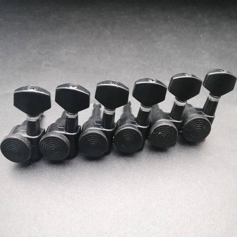 6Pcs Guitar Lock String Tuning Pegs Machine Heads for 3R3L/6R/6L Electric/Acoustic Guitar Black/Gold/Chrome