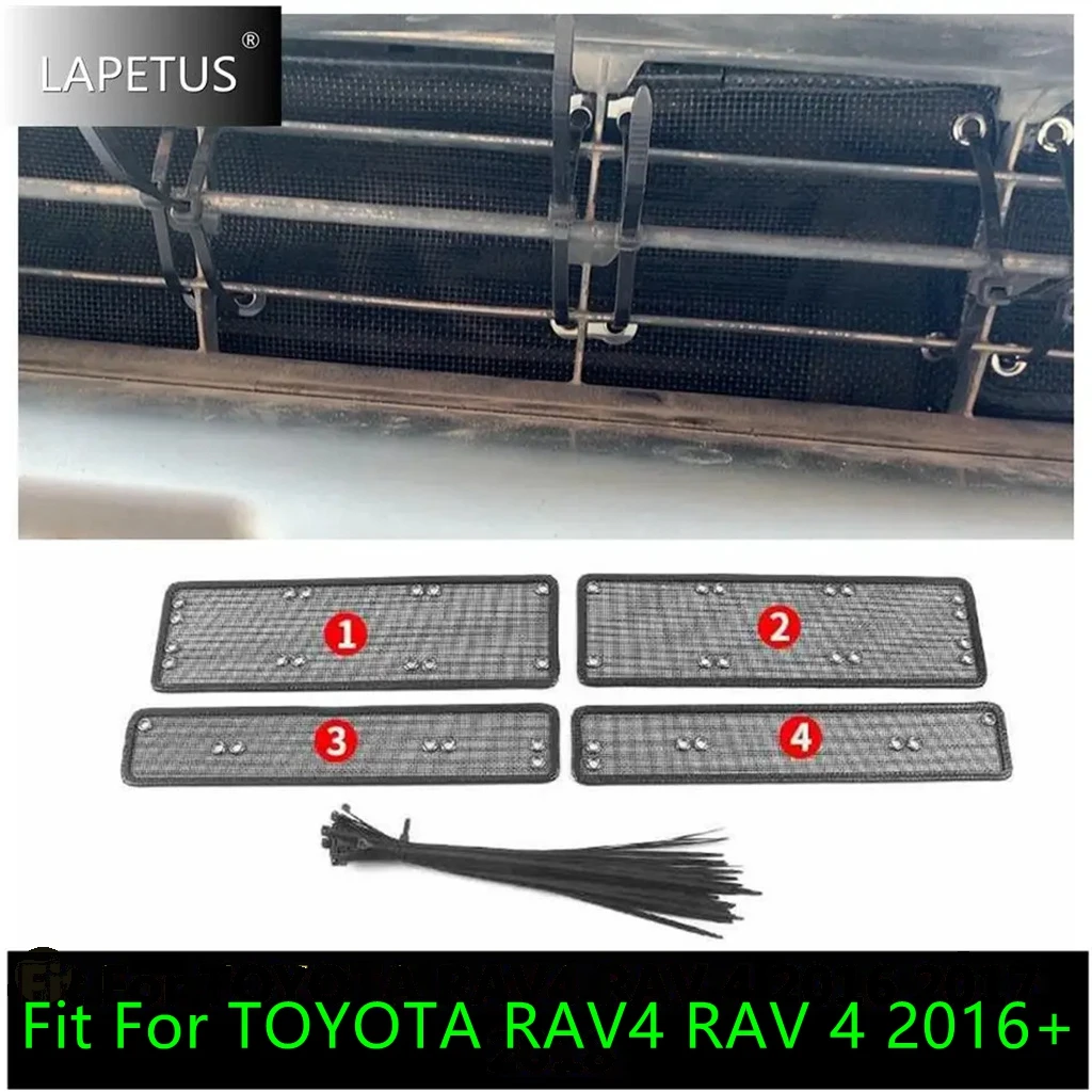 

For TOYOTA RAV4 RAV 4 2016 - 2018 Accessories Car Middle Insect Screening Mesh Front Grille Insert Net Anti-leaf Dust Protective