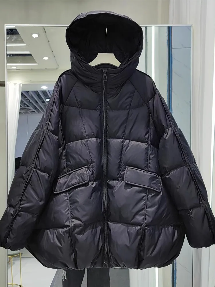 

Sli Mid-Length down Cotton Jaet Women's plus Size Faionable Spring Autumn Winter Outerwear Korean Sle Zipper Closure