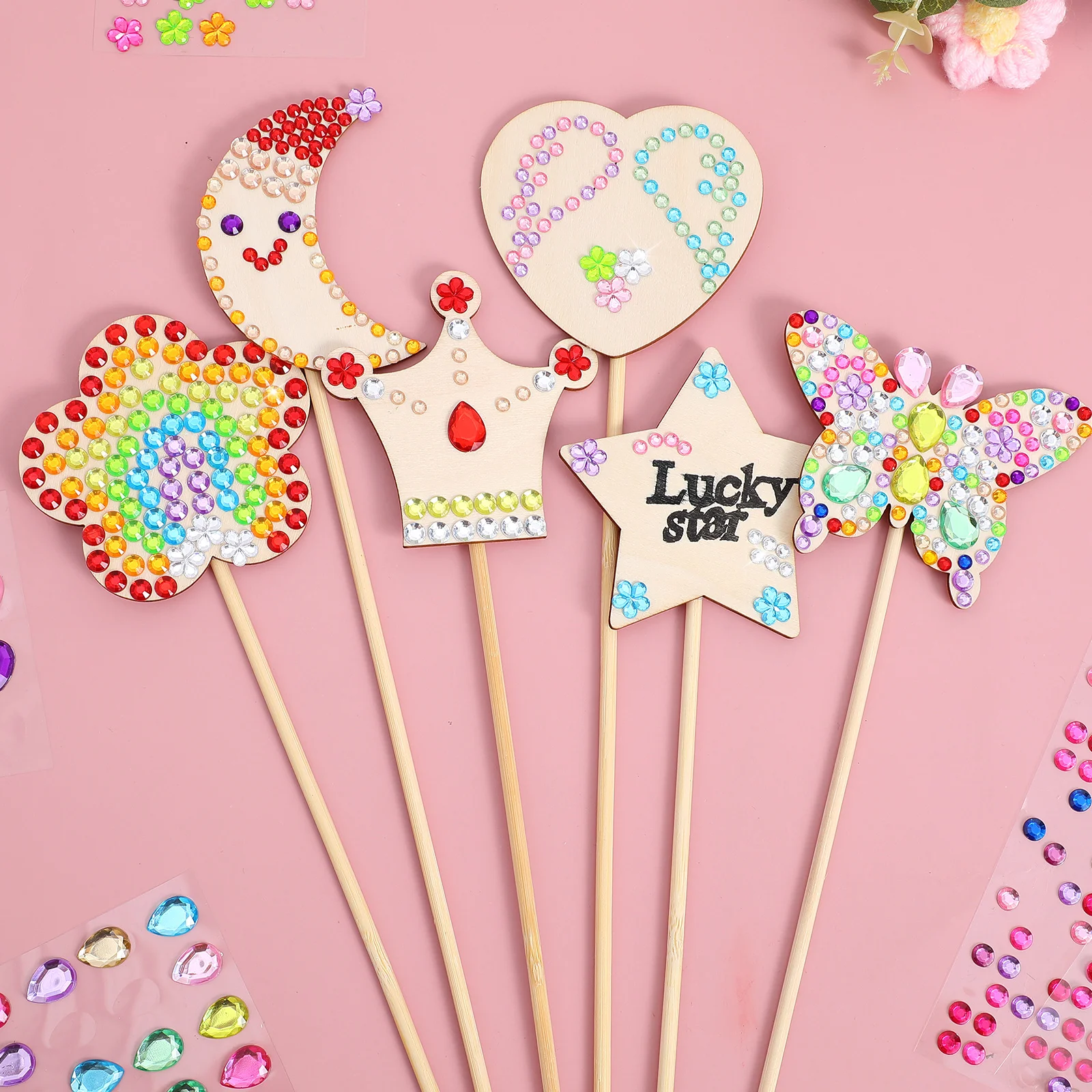 

Wooden Unpainted Wood Craft Blanks Princess Wands Birthday Party Decorations Graffiti Crafts Diy Hand Painting Sticks