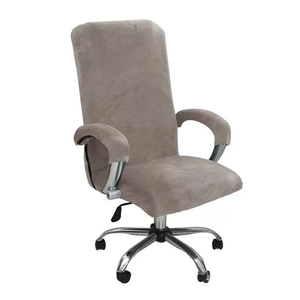 Comfortable Elastic Office Chair Cover Solid Color Removable Computer Chair Cover Washable Thickened Armchair Slipcover Office