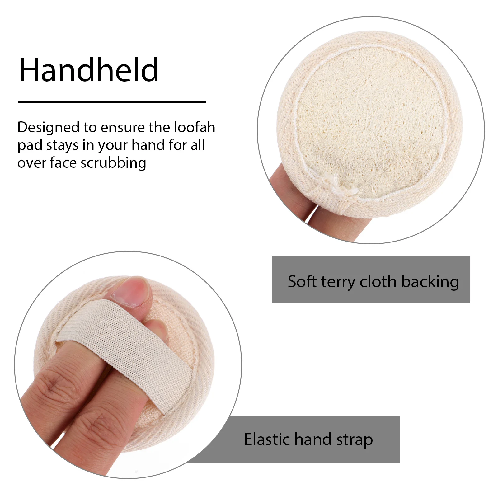 1 ensemble de tampons luffa démaquillants nettoyage de la peau douce exfoliant doux Durable sûr tampons de lavage du visage démaquillant bouffée