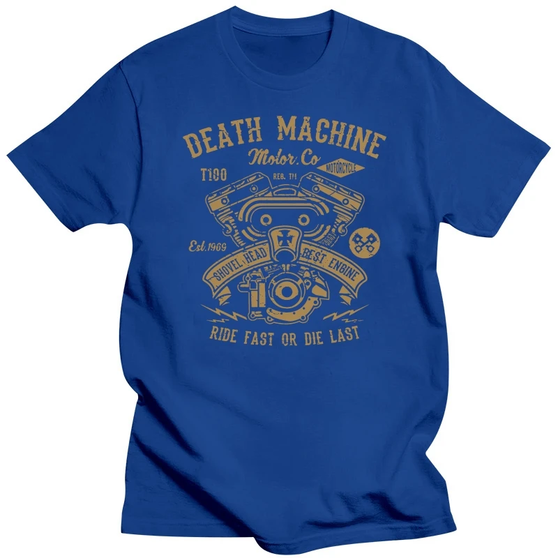 Cool T-Shirts Designs Best Selling Men Death  Motorcycle T Shirt Shovel Head Engine Funny Biker S Classic Tee T-shirt