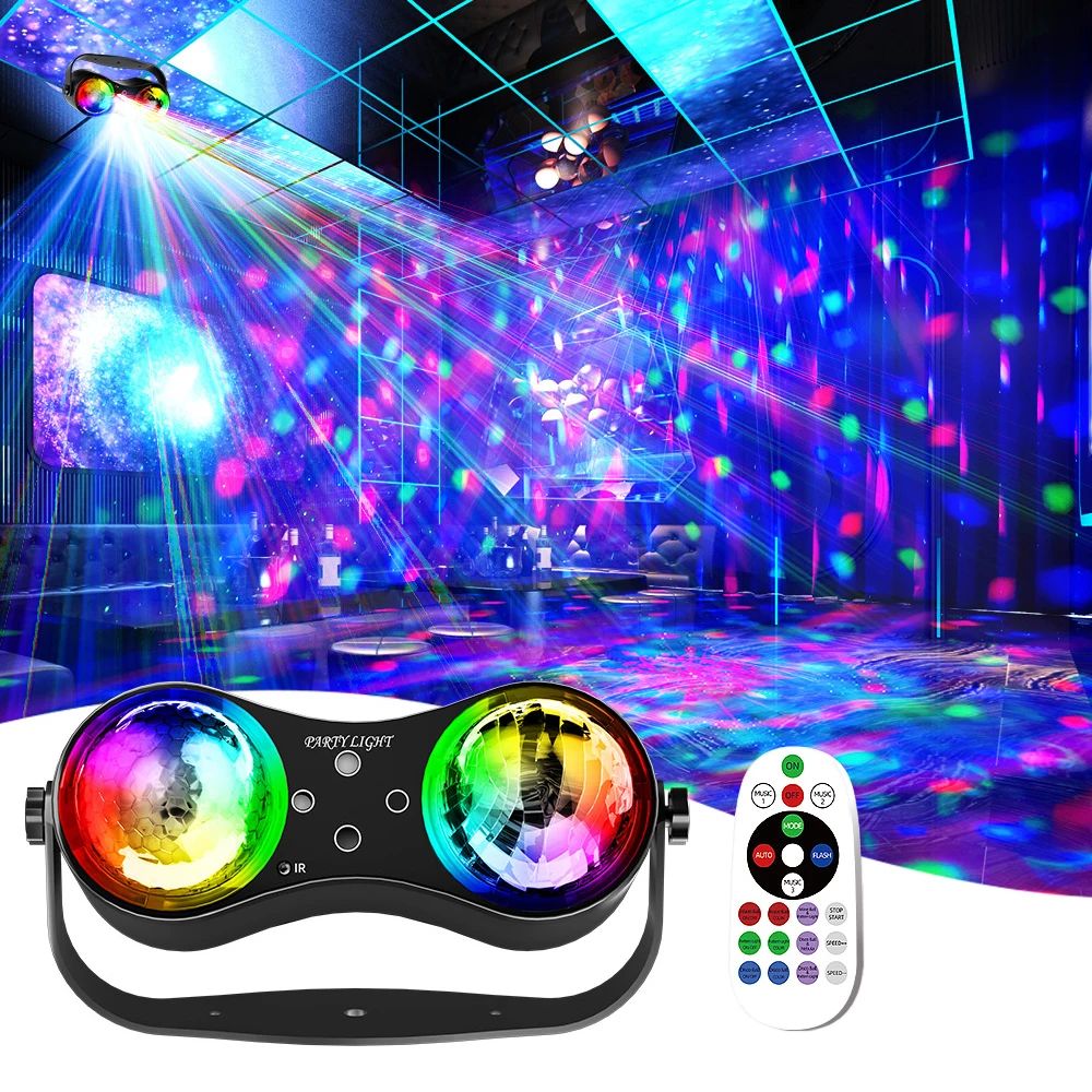 LED Disco Light Aurora Lazer Light Projector 3IN1 Effect Magic Ball Party Lights Remote Control DJ Stage Strobe Light For Club