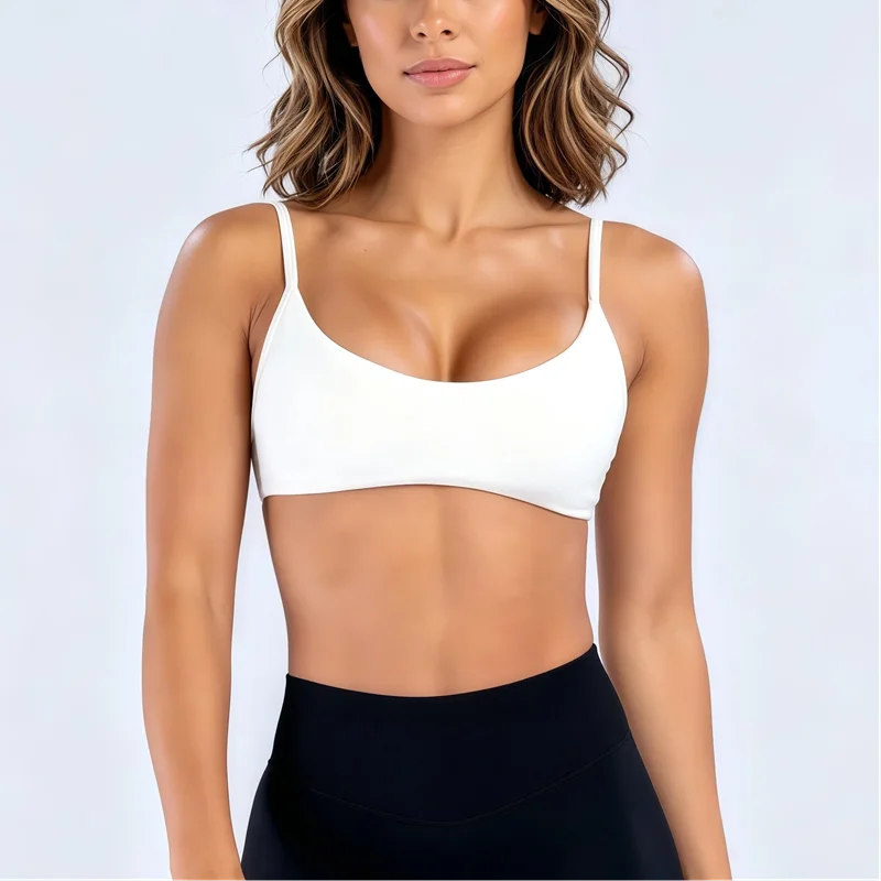 HISTELLO Impact Scoop Neck BH Damen Rückenfreier Fitness Gym Unterwäsche Nahtloser Workout Yoga BH Sexy Stoßfester Lauf-Sporttop – Detail 9