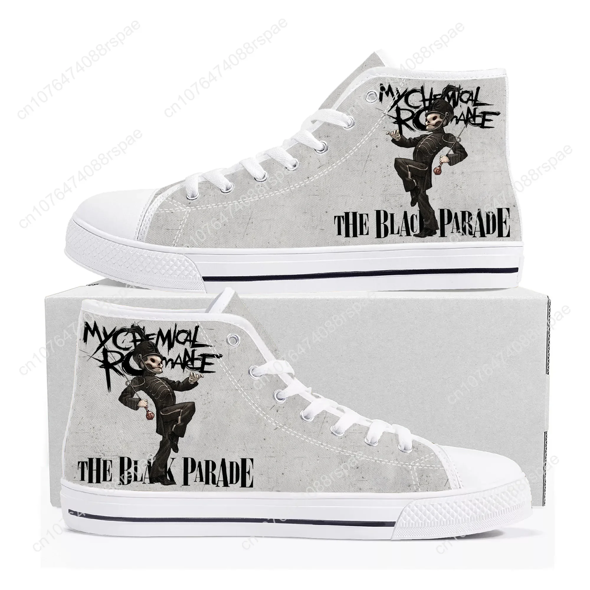 My Chemical Romance Rock Band High Top High Quality Sneakers Mens Womens Teenager Canvas Sneaker Casual Couple Shoes Custom Shoe