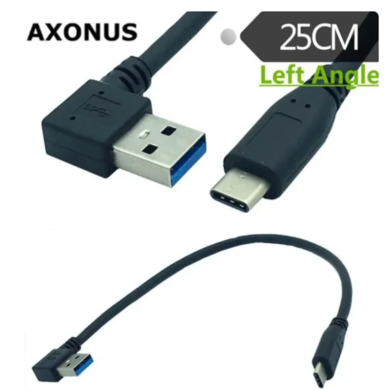 USB 3.0 AM Left Right Bend/Type-C Straight Head Data Cable Computer Laptop Data Charging Connection Cable