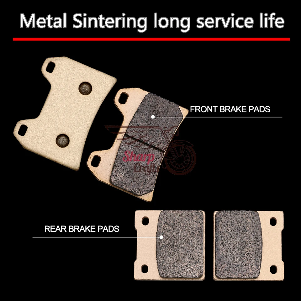 New Motorcycle parts Front Rear Brake Pads For Suzuki GSX400 X Impulsion 1999 GSX400 Inazuma 2000 GSX1200 FSW FSX 1998-1999
