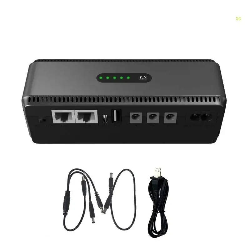 Imagem -04 - Mini dc Ups 5v 9v 12v Estável Fonte de Alimentação Wi-fi Router Ups Lithium tipo c para 12v Router Video Surveillance Câmera Casa