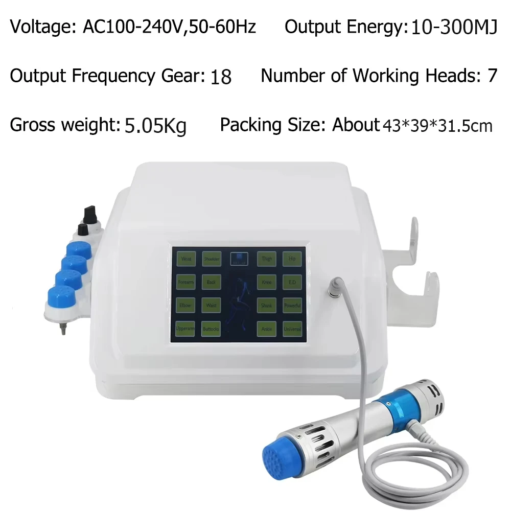 Mesin terapi Shockwave, 300MJ untuk perawatan ED pereda nyeri relaksasi otot tubuh pijat 2024 gelombang kejut profesional