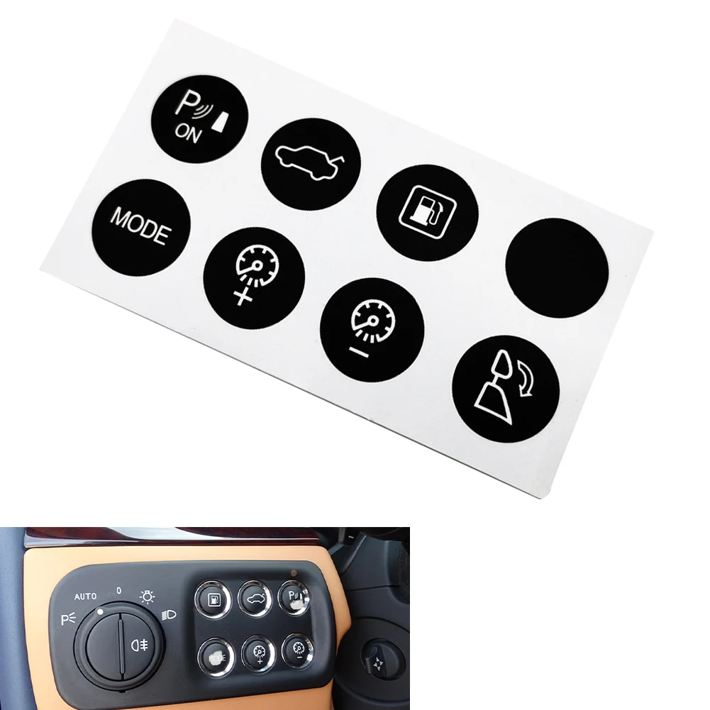 Replacement Vinyl Sticker Decal for Maserati Trunk Control Buttons Parking Cruise Functions 2003 to 2014 Models