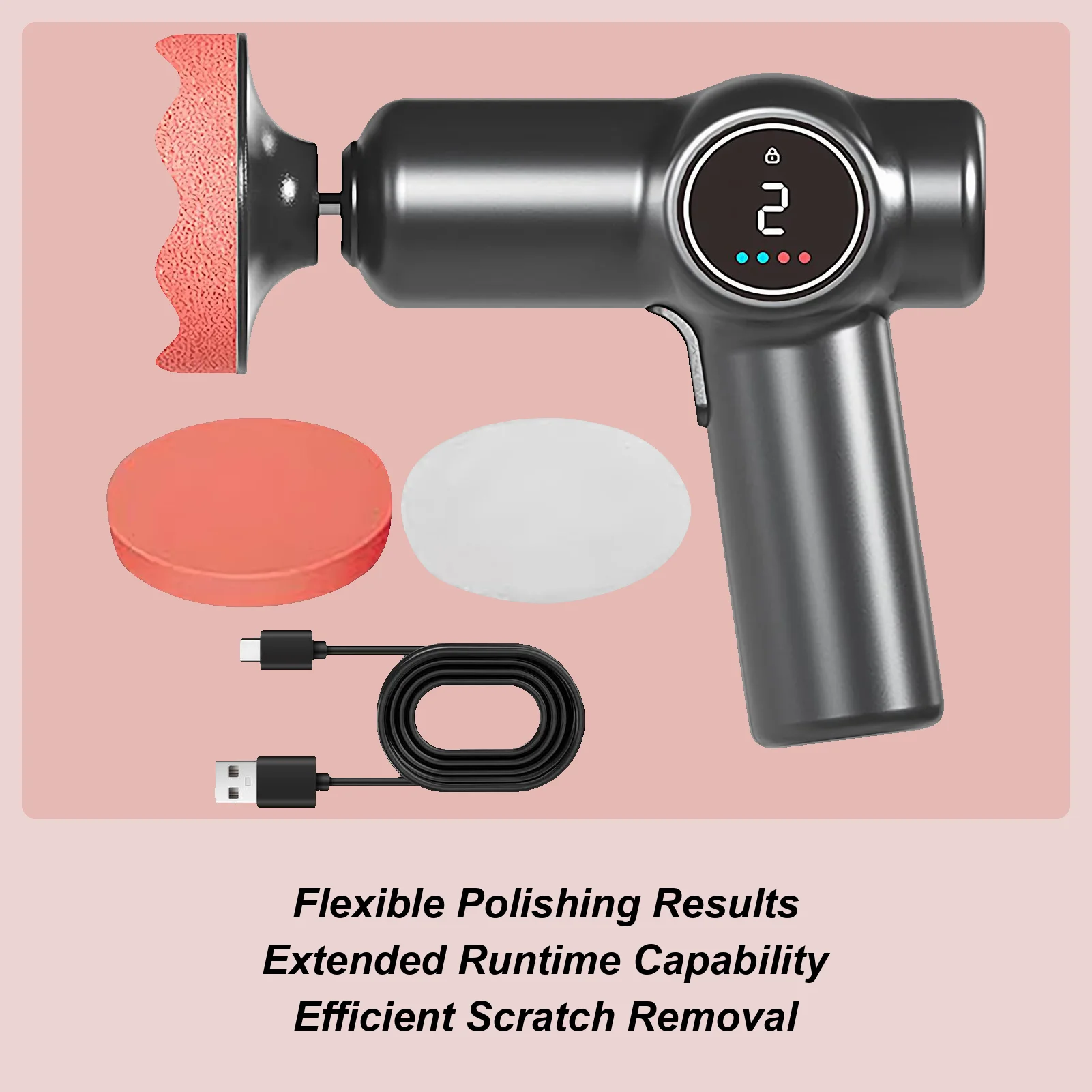 

Полировщик для детализации автомобиля, портативный восковой полировальный станок, 2-скоростной мощный полировщик для вощения металла, стекла, мотоцикла, грузовика