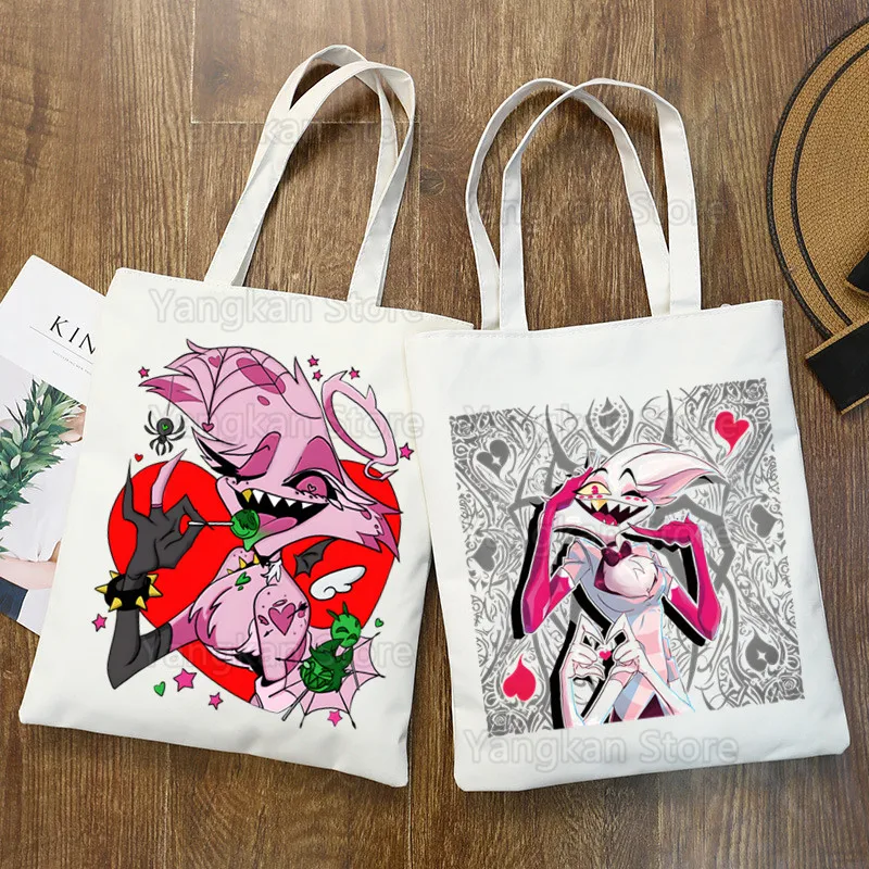 

Angel Anthony Women Shopping Bag Eco Reusable Female Tote Bag College Handbag Retro Large Ladies Shoulder Shopper Bag