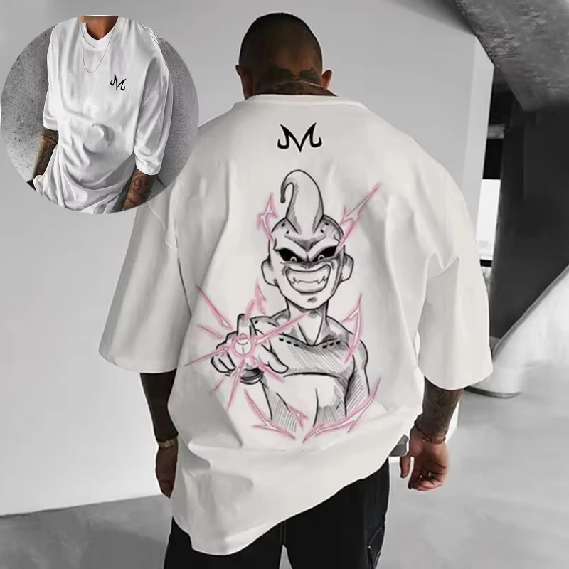 2026 New Year Anime Dragon Ball Majin Buu Classic Printed Men's T-shirt Season New Role Playing Casual Fashion Clothing Gifts view 5