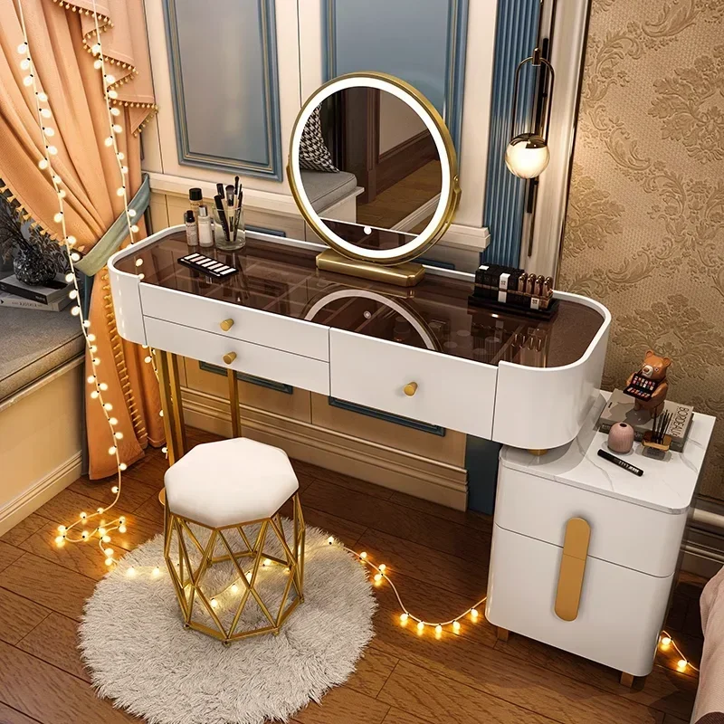 Multifunctional Salon Dressing Table Mirror Chair Bedroom Charm Dressing Table Bedroom Luxury Penteadeira Furniture Makeup