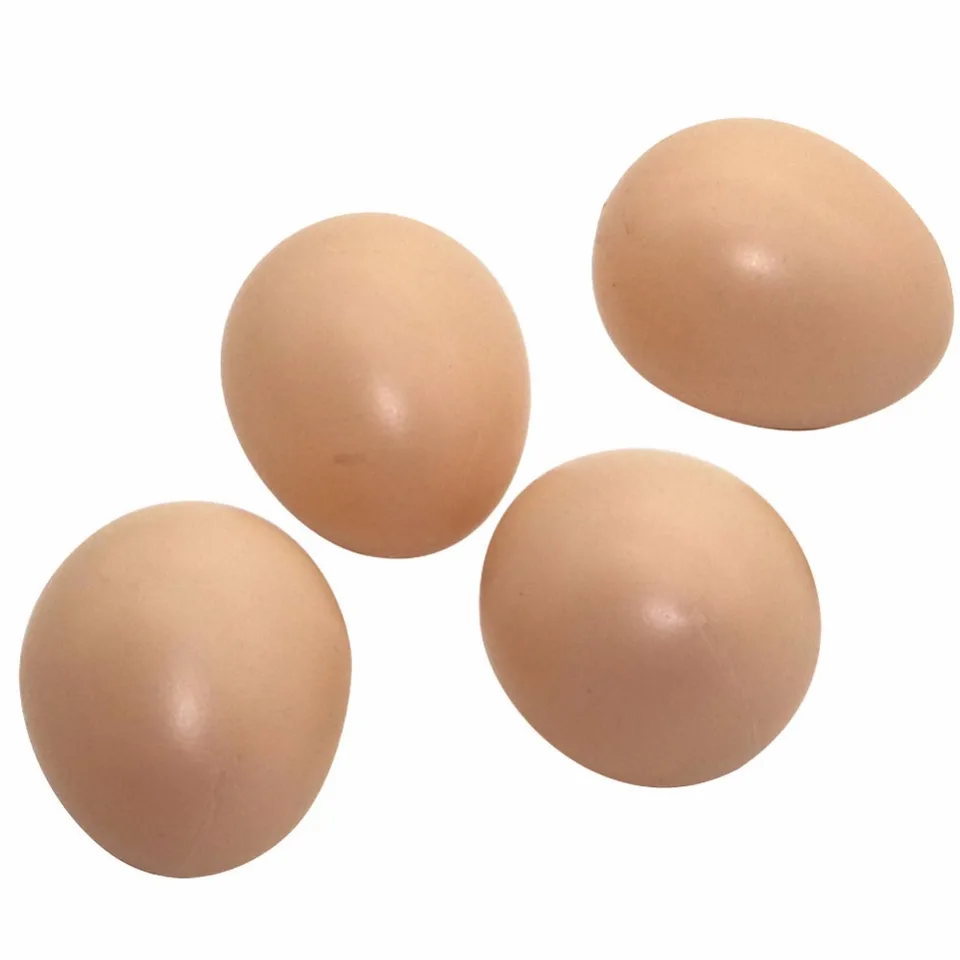 Jarden Lot de 5 Oeufs de Poules Factices eois, Accessoire pour Poulailler Pondoir et Abri de