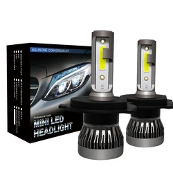 Car Light H7 LED 8000LM/Pair Mini Headlight Bulbs H1 LED H4 H8 H9 H11 Headlamps Kit 9005 HB3 9006 HB4 Auto LED Lamps Turbo cob