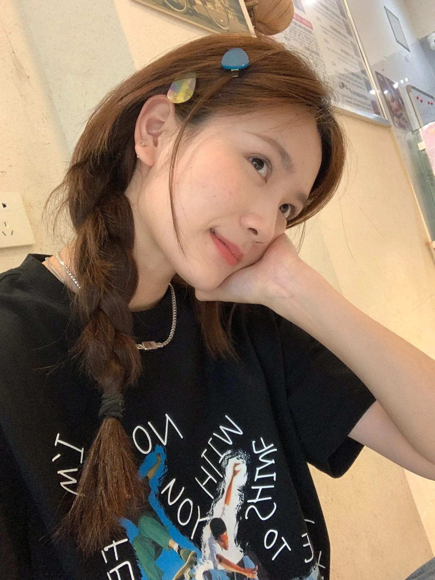 Camiseta holgada con estampado fiti pintado a mano para mujer, ropa de calle informal de verano, Camiseta de algodón INS Sle para pareja