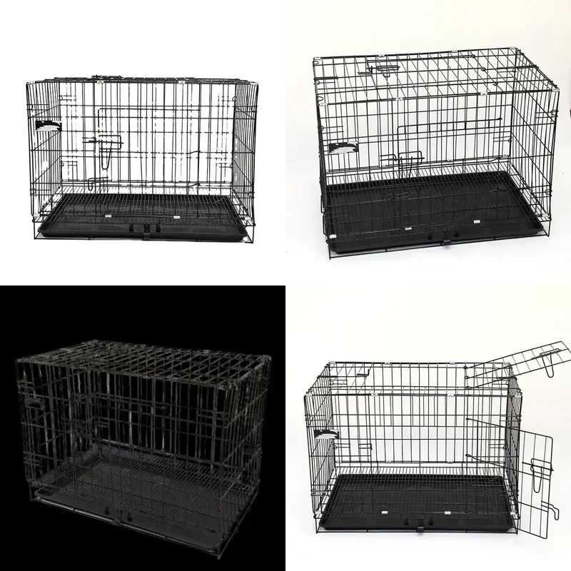 for Shi Feng Stainless Steel Powder Coated Pet Cage with 50x100mm Mesh Buckle and Ring Closure Foldable Design Base Type OEM